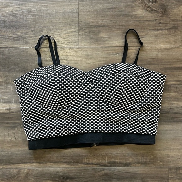 💗Women’s Bustier Polka Dot Corset Top - Picture 1 of 4